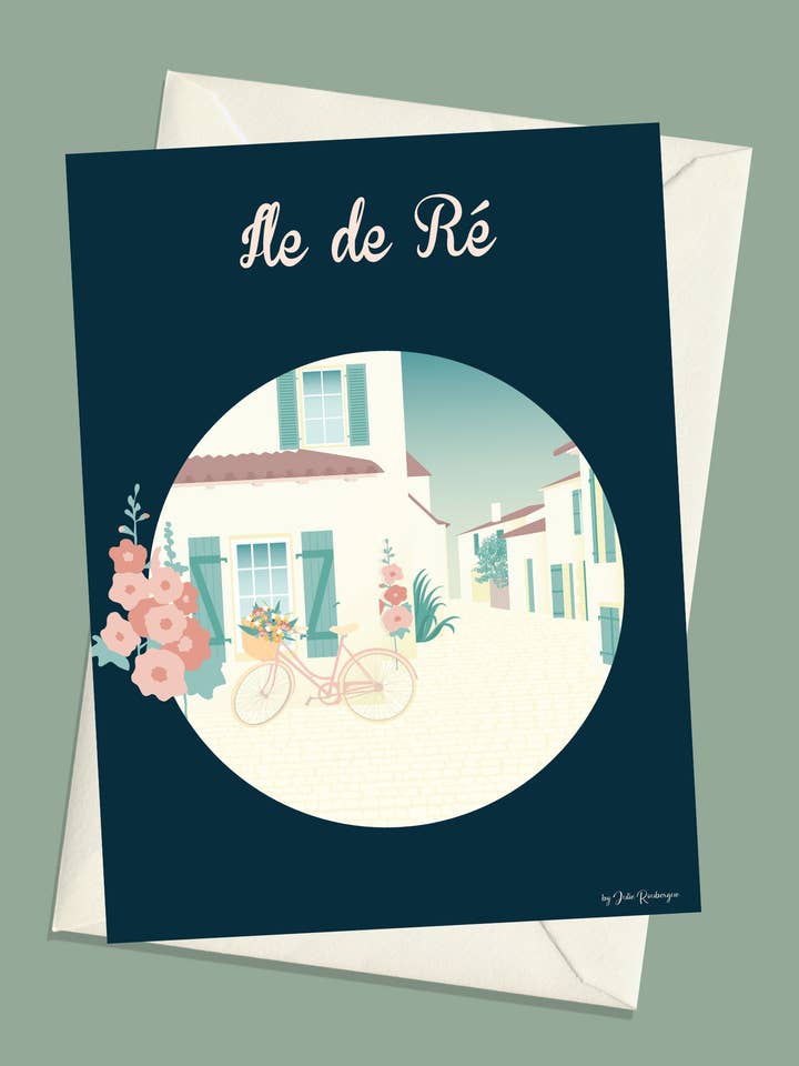 Postcard ISLAND OF RE for wholesale by Julie Roubergue