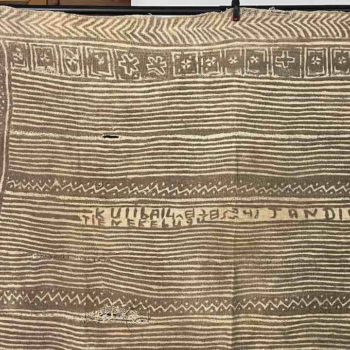 The Niger Bend - Wholesale Tapestry/Textile - Vintage Traditional Bogolan Mudcloth Mali African Textile | 51 x 37"5