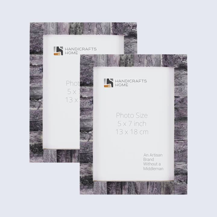 Fotorahmen Klassisch Grau 2er-Pack, 3 Größen für den Großhandel von Handicrafts Home