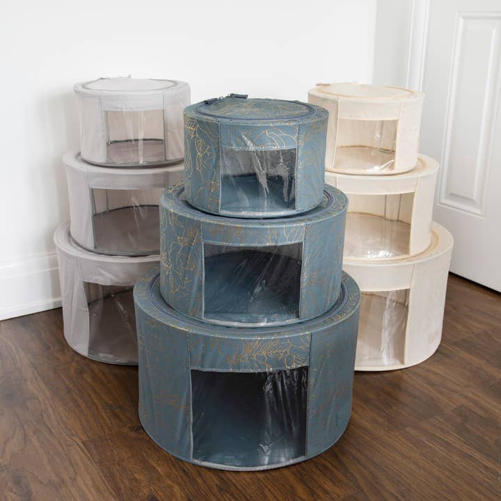 Periea – wholesale Storage Bin – Periea Round Folding Storage Box - Abby9