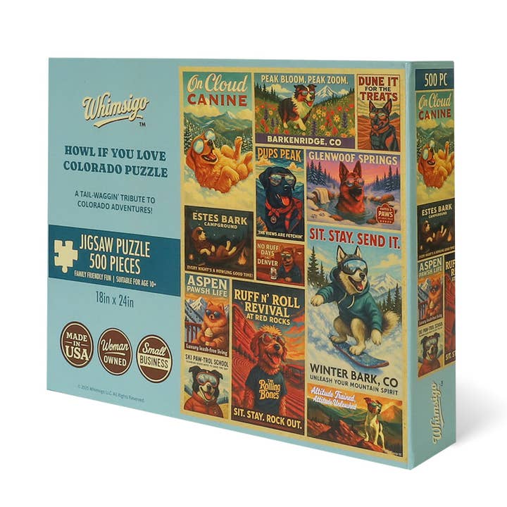 Howl If You Love Colorado (Dogs) - 500 Piece Jigsaw Puzzle for wholesale by Whimsigo