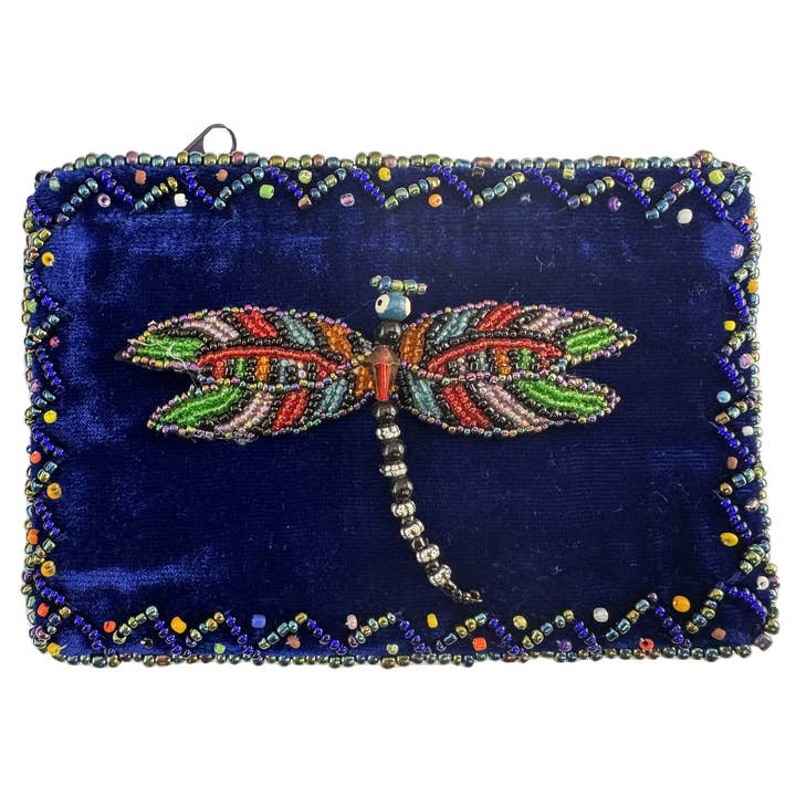 Random Color PC Dragonfly Rectangle Velvet Coin Purse V0701 for wholesale on Faire16