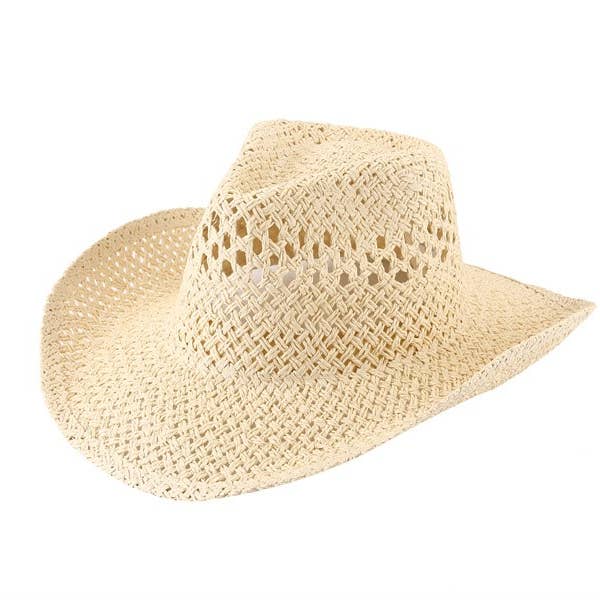 Nima Accessories Inc - Wholesale Straw Hat - Women's - Ladies Natural Straw Fedora Style Western Hat