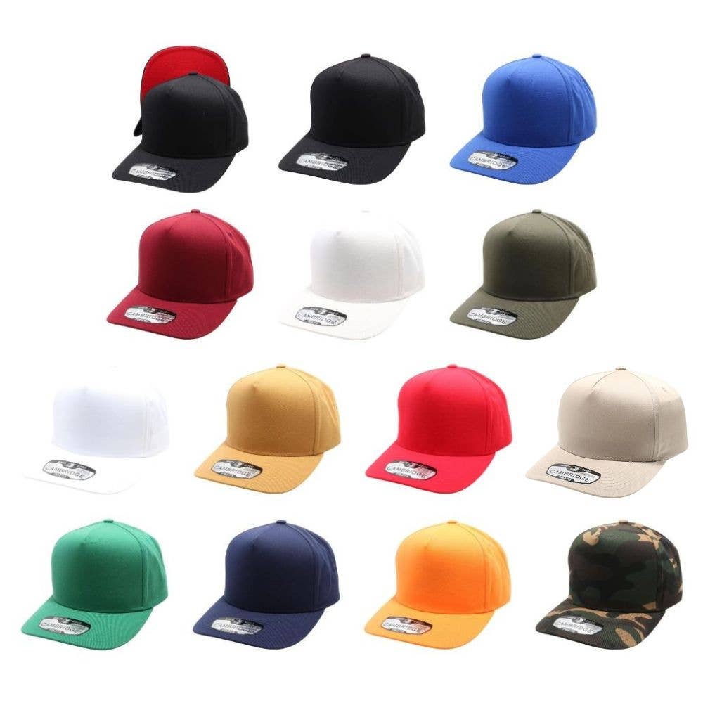 DOBBI - Wholesale Flat Brim Cap - Unisex - CAMBRIDGE 5 PANEL HIGH FRAME13