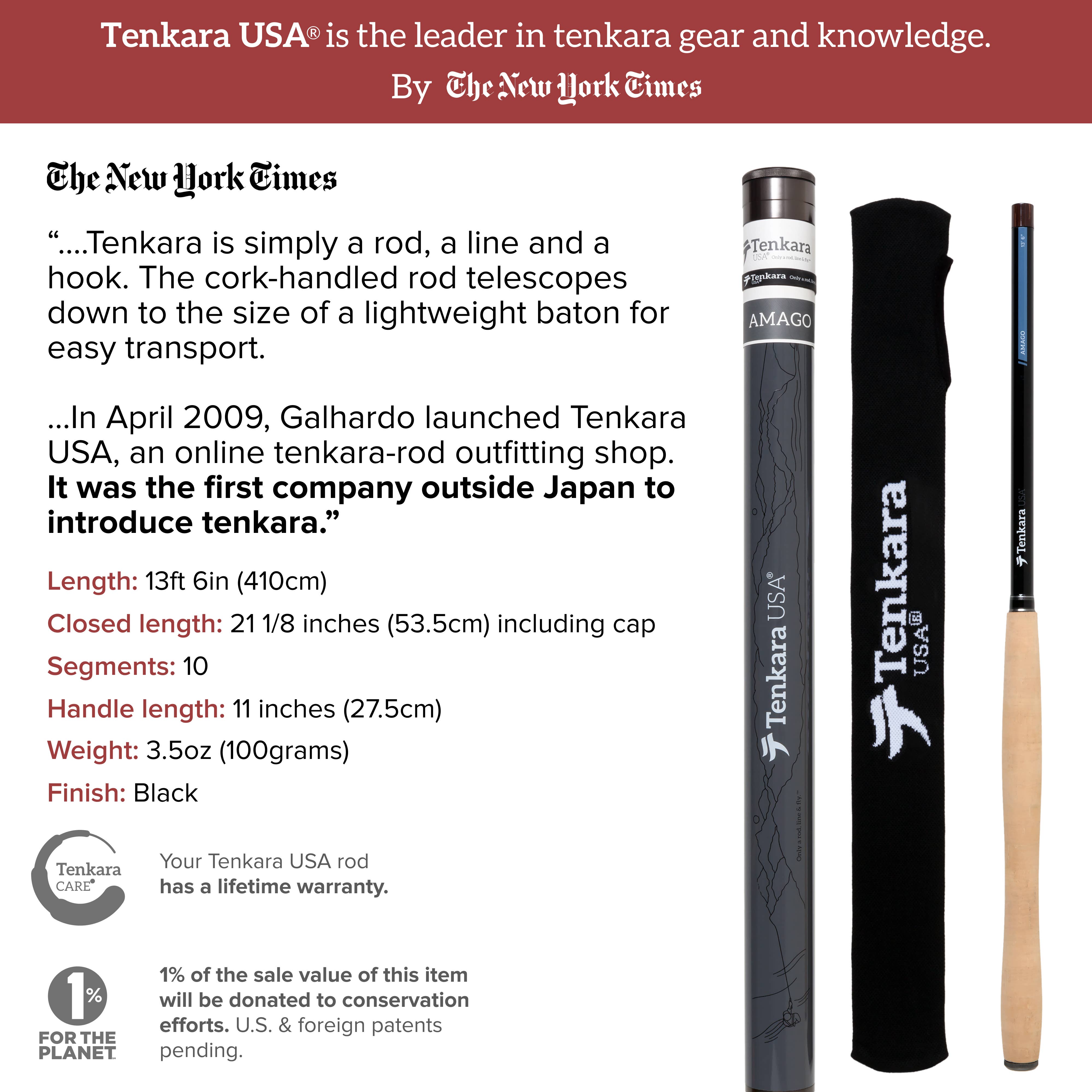 Tenkara USA - Vendita all'ingrosso Accessori sportivi - AMAGO™ 13 piedi 6 pollici (410 cm)1