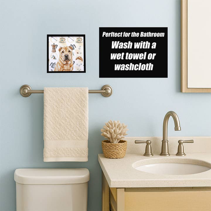 Caroline's Treasures - Wholesale Art Print - Red Shar Pei Coffee Bar Metal Print WDK76092