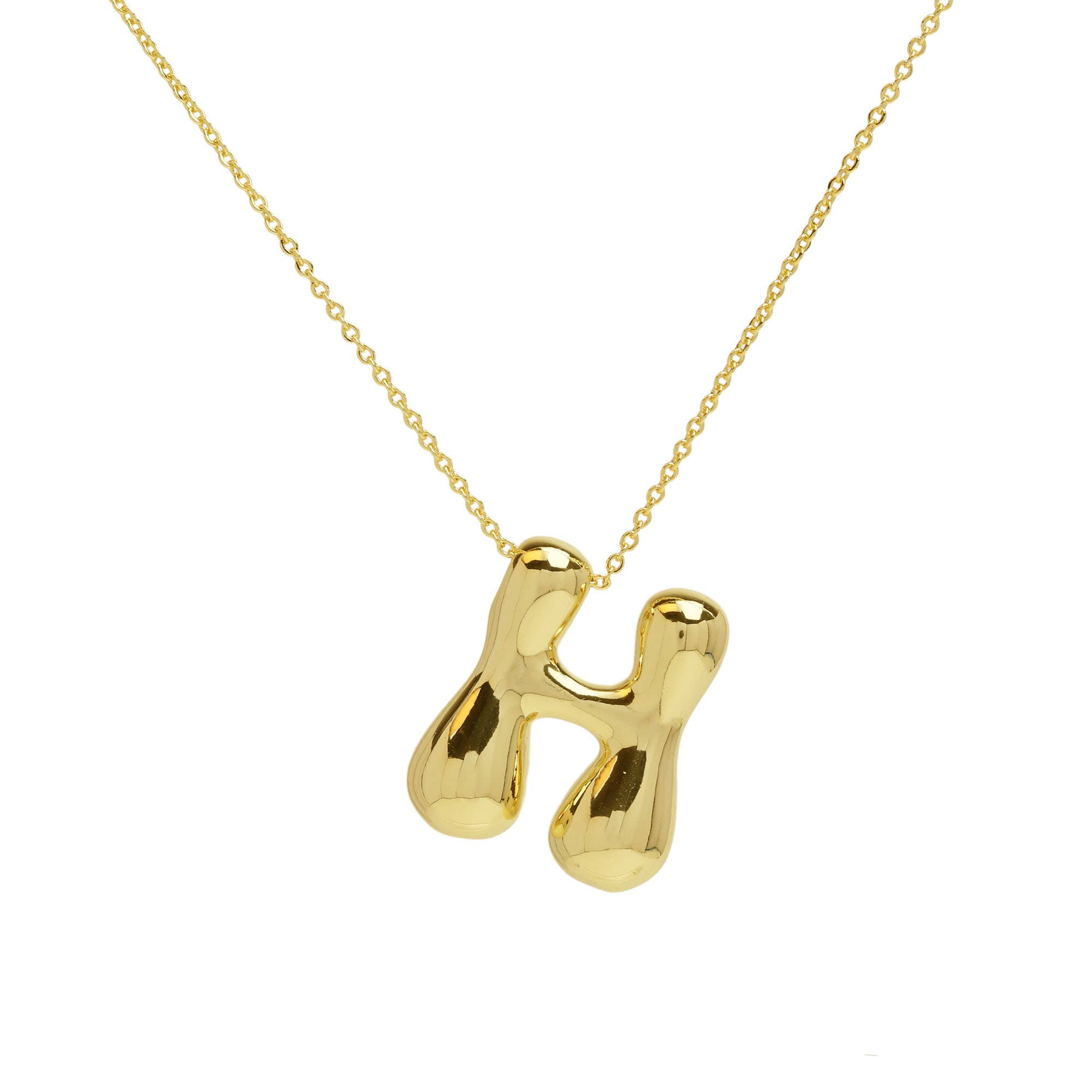 Savvy Bling – wholesale Pendant/charm necklace – Initial Waterdrop 18K Gold Necklace66