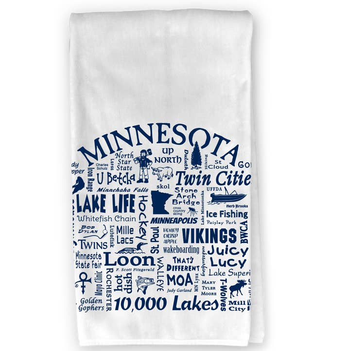 The Buffalo Works - Wholesale Tea Towel - Minnesota Destination Kitchen Towel - Where Life Takes You0