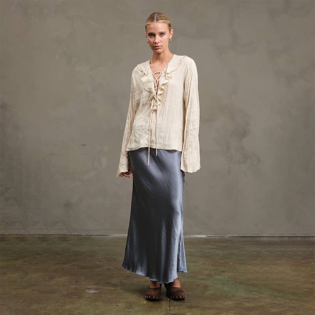 RAISONNEL - Wholesale Skirt - Women's - Satin Slip Skirt - RS10497