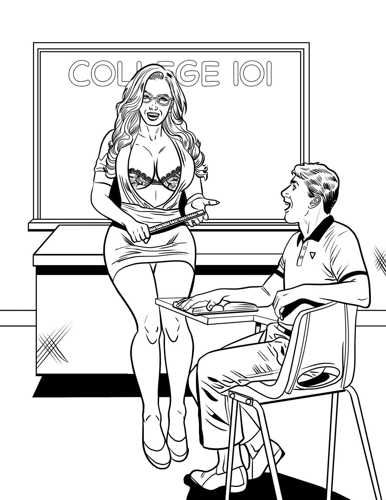 Pink Blue MILF P0rn Coloring Book, CB-023 for wholesale on Faire1