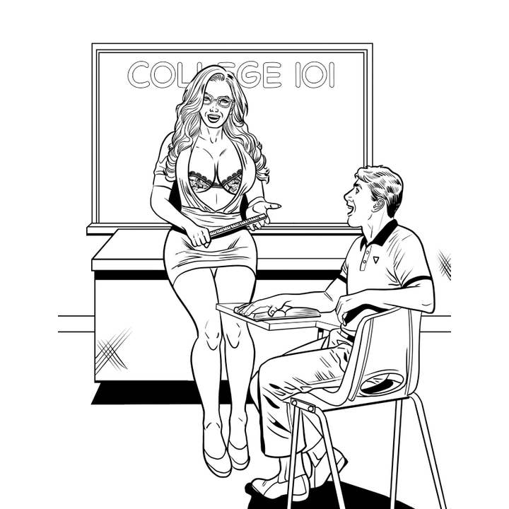 Pink Blue MILF P0rn Coloring Book, CB-023 for wholesale on Faire1