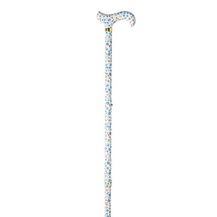 WC Walking Canes - Wholesale Body Brace/Support - White Wilderness Adjustable Cane with Braided Wrist Strap