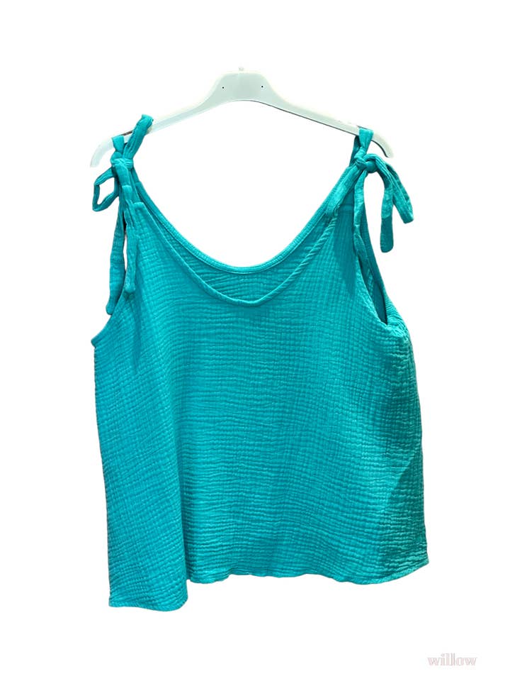 MOONSUN - Wholesale Tank Top - Women's - #1090 adjustable cotton gauze tank top