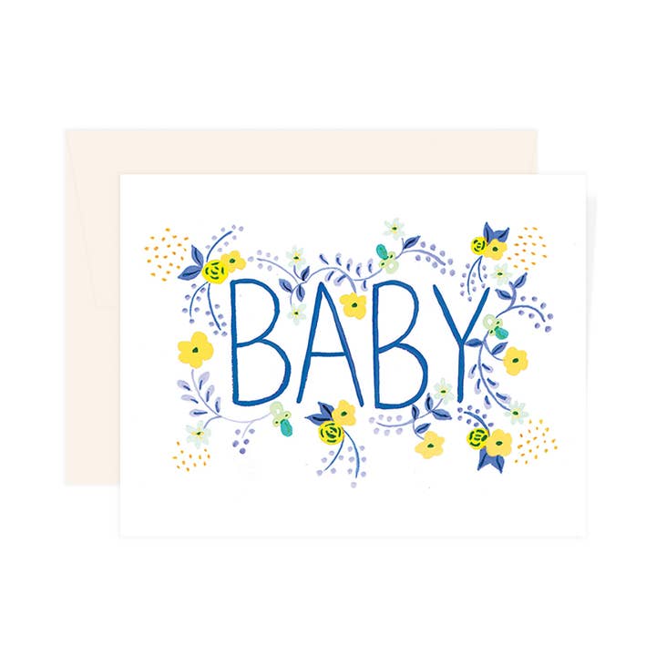 Carte Bébé Bleu pour la vente par Paige & Willow