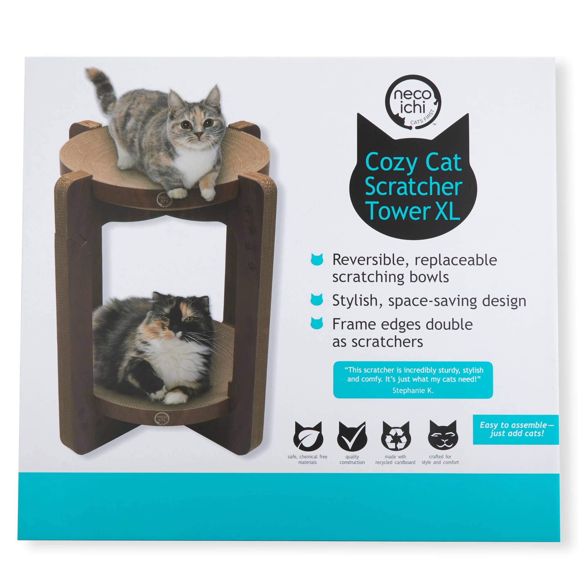 MOON-X USA, INC. – wholesale Pet scratcher – Cat – Cozy Cat Scratcher Tower XL (Dark Cherry)3