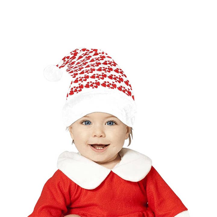 Dancing Hearts Santa Hat for wholesale by Pioneer Kitty Market