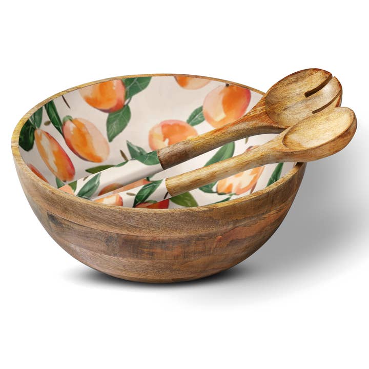Peaches 12" Decorative Bowl Item 1-34 for wholesale by My Casita