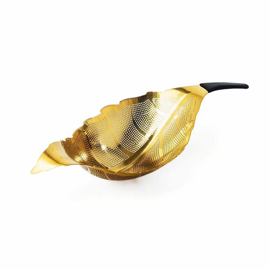 01living Ltd - Vendita all'ingrosso Colini/infusori da tè - Filtro per tè a foglia in acciaio inox dorato con manico in silicone1