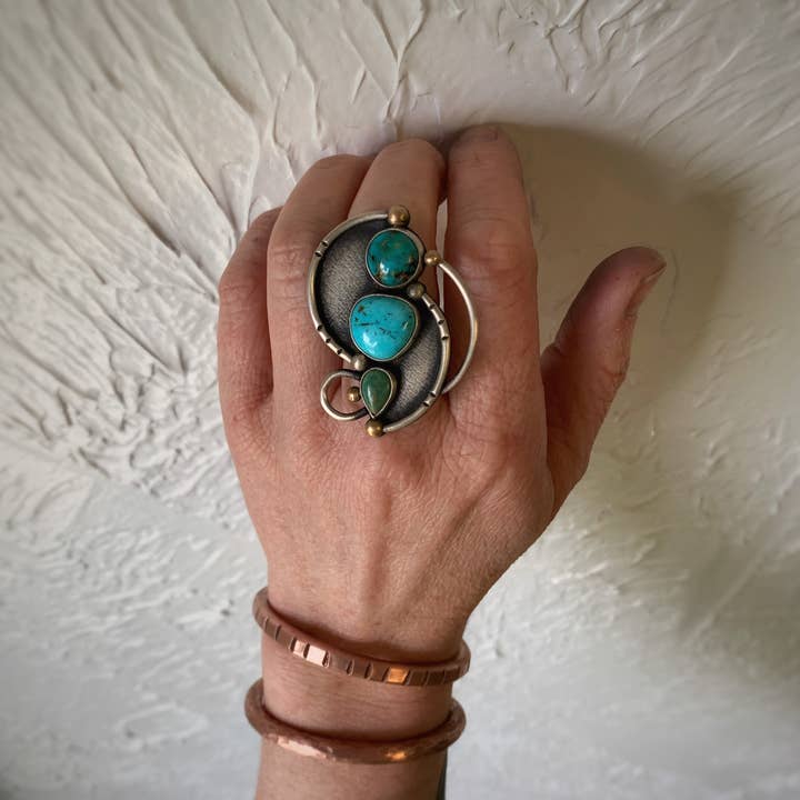 Textured Copper Cuff for wholesale by 47 Suns