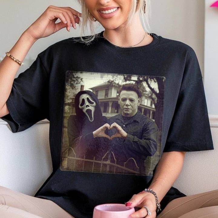 TheKingShirt - Wholesale Screen Printed T-Shirt - Women's - Horror Movie Halloween Shirt Funny Vintage Myers Ghostface1