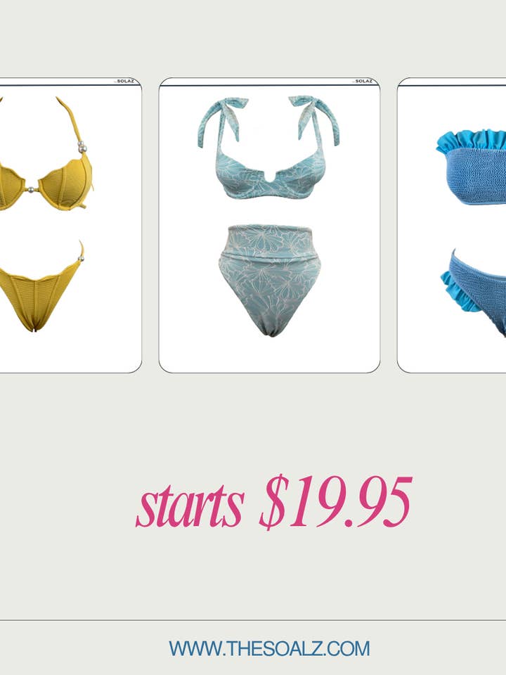 Heavy Crinkle Bandeau with Ruffles Bikini Swimwear TOP for wholesale by SOLAZ