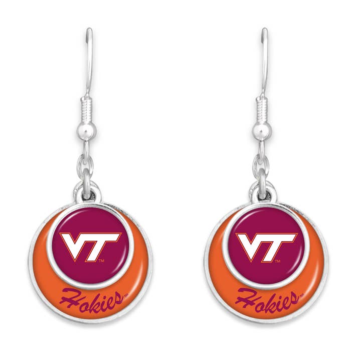 Virginia Tech Hokies Stacked Disk Earrings for wholesale by From The Heart