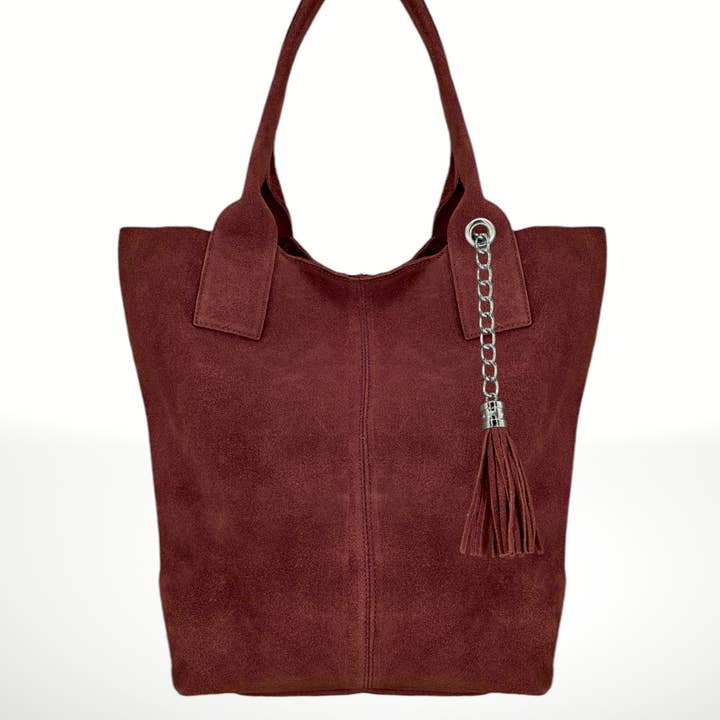 ITALIAN'S LEATHER - Wholesale Shoulder Bag - Women's - Marely Suede Leather Tote Bag 23021324