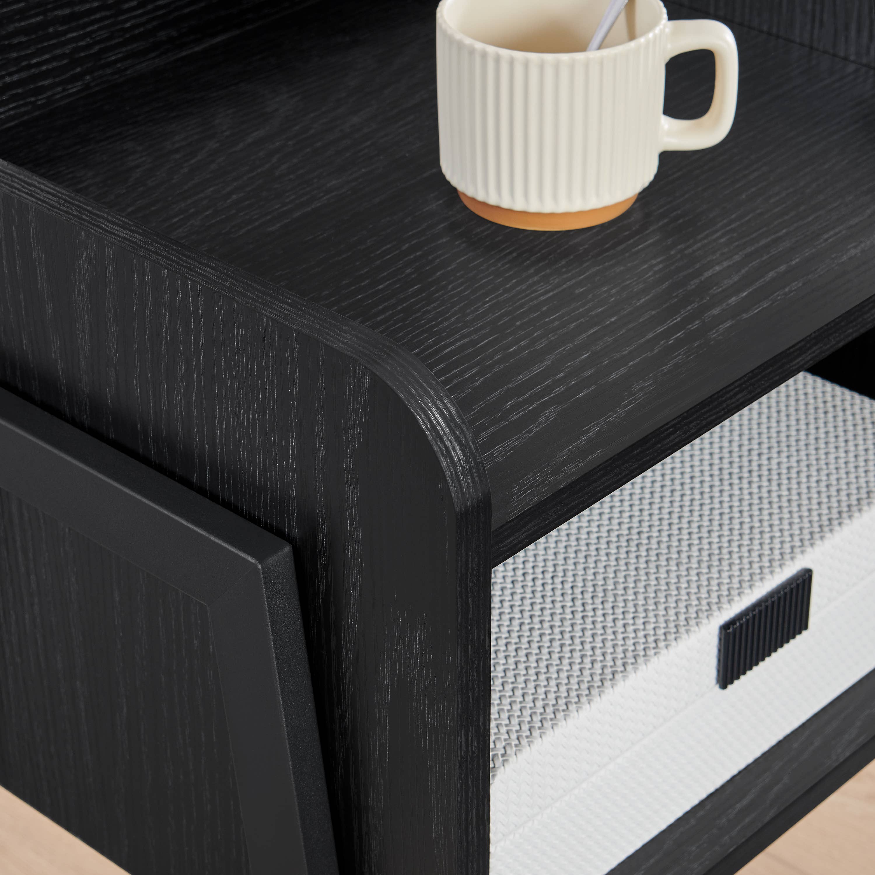 Danya B - Wholesale Side Table - Kazuyo Mid-Century Modern Black Metal Two-Tier Side Table10