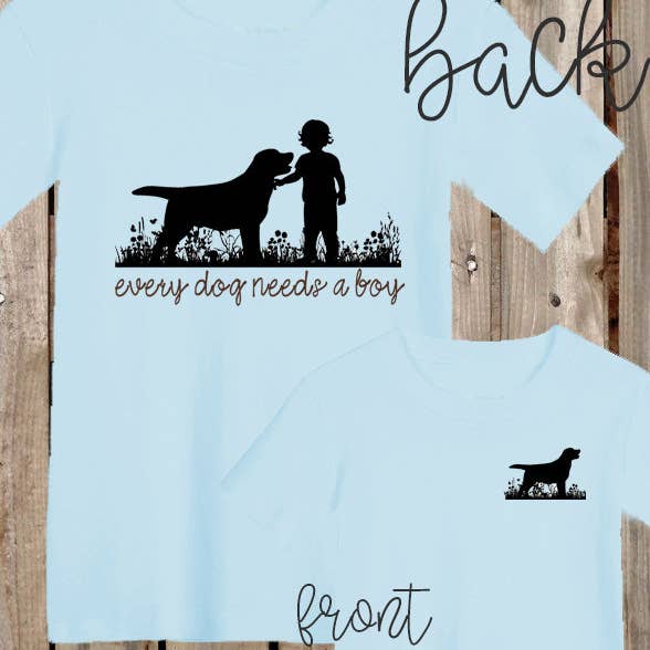 Every Dog Needs a Boy - Baby Blue for wholesale by Oh Boy! Tees