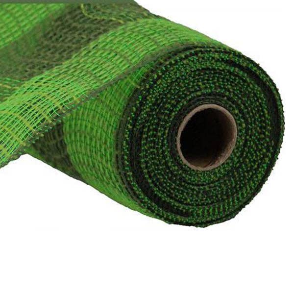 Trendy tree - Wholesale Craft Supplies - 10.5" Fresh Green & Moss Faux Jute Check Weave Mesh RY8315B50