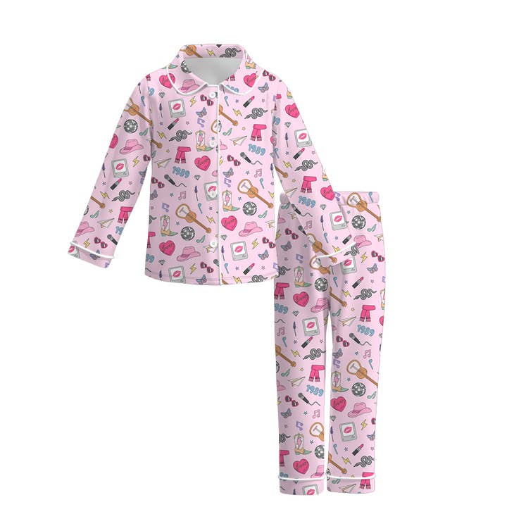 Little Trendy - Wholesale Sleepwear Set - Kids - Swiftie Pajamas Taylor Swift Kids Youth Pajamas