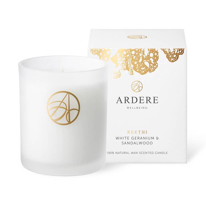 Reethi Candle - White Geranium & Sandalwood for wholesale by ARDERE