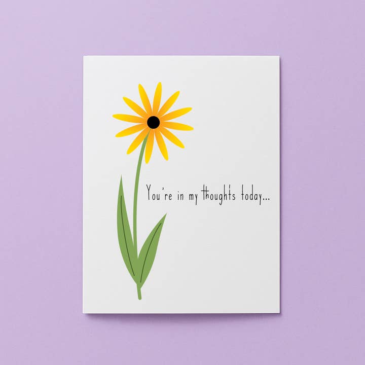 Carte "Tu es dans mes pensées" pour la vente par Cards by Renee