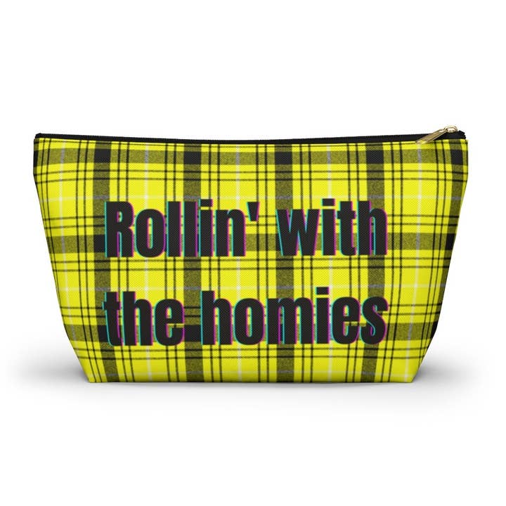 Rollin' With the Homies Large Accessory Case, Makeup Case, Clutch, Clueless, Accessory Pouch, T-bottom, Travel Bag, Cosmetic Bag for wholesale by QuotesOn LLC