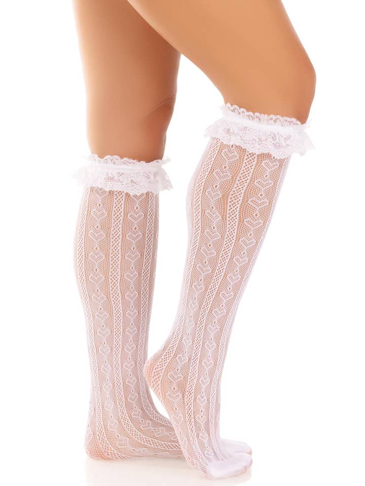 Leg Avenue - Wholesale Socks - Women's - Sweetheart Ruffle Cuff Knee High Socks7