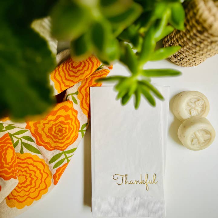 Sunshine Daisy LLC - Wholesale Hand Towel - Thankful Thanksgiving Paper Guest Towels, Pack of 201