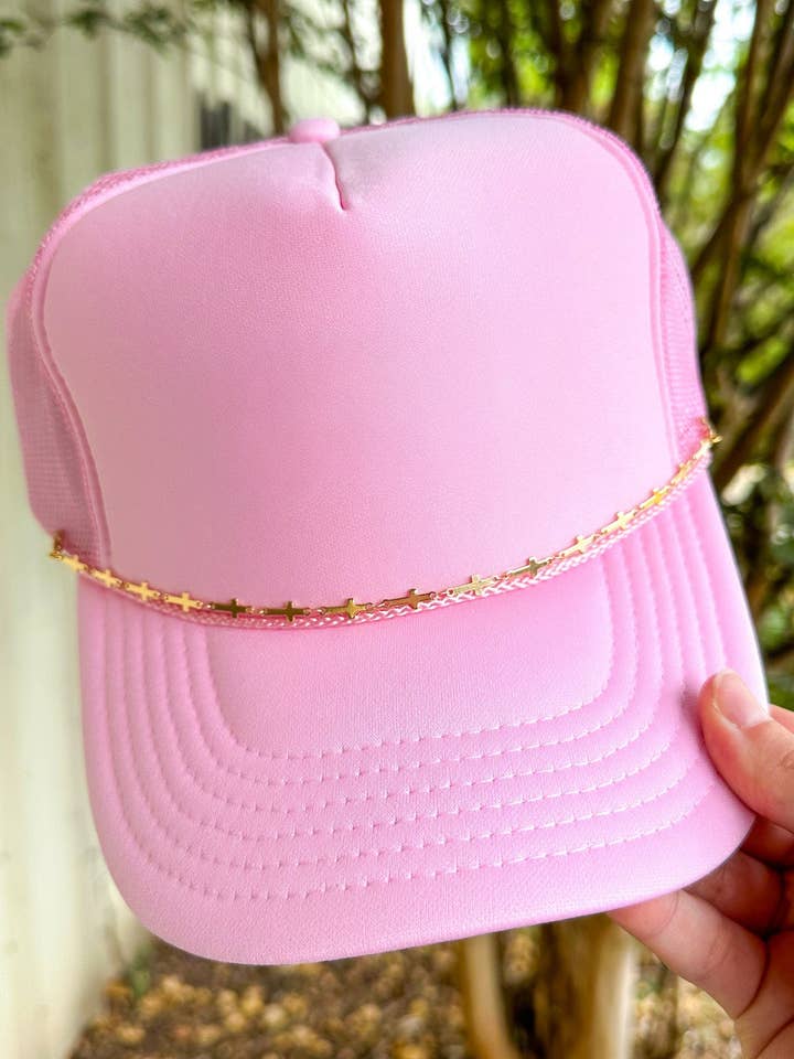 Casquette Trucker en Mousse Otto Rose Clair BLANK pour la vente par PB&J Prints Co