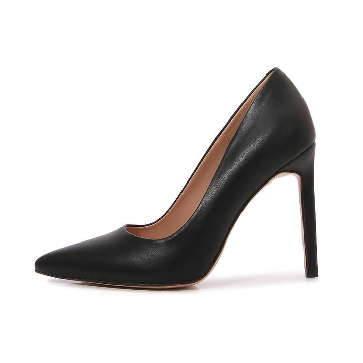 Shop Lev – wholesale High heels – Women’s – Women Black Non Glossy Pointed Toe High Heel Basic Pumps
