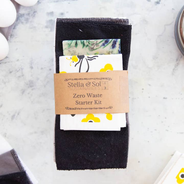 Zero Waste Starter Kit, Greyscale, EcoFriendly, Wedding Gift for wholesale by Stella & Sol Sustainables