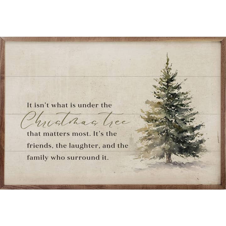 Kendrick Home - Wholesale Wood Wall Art - Under The Christmas Tree