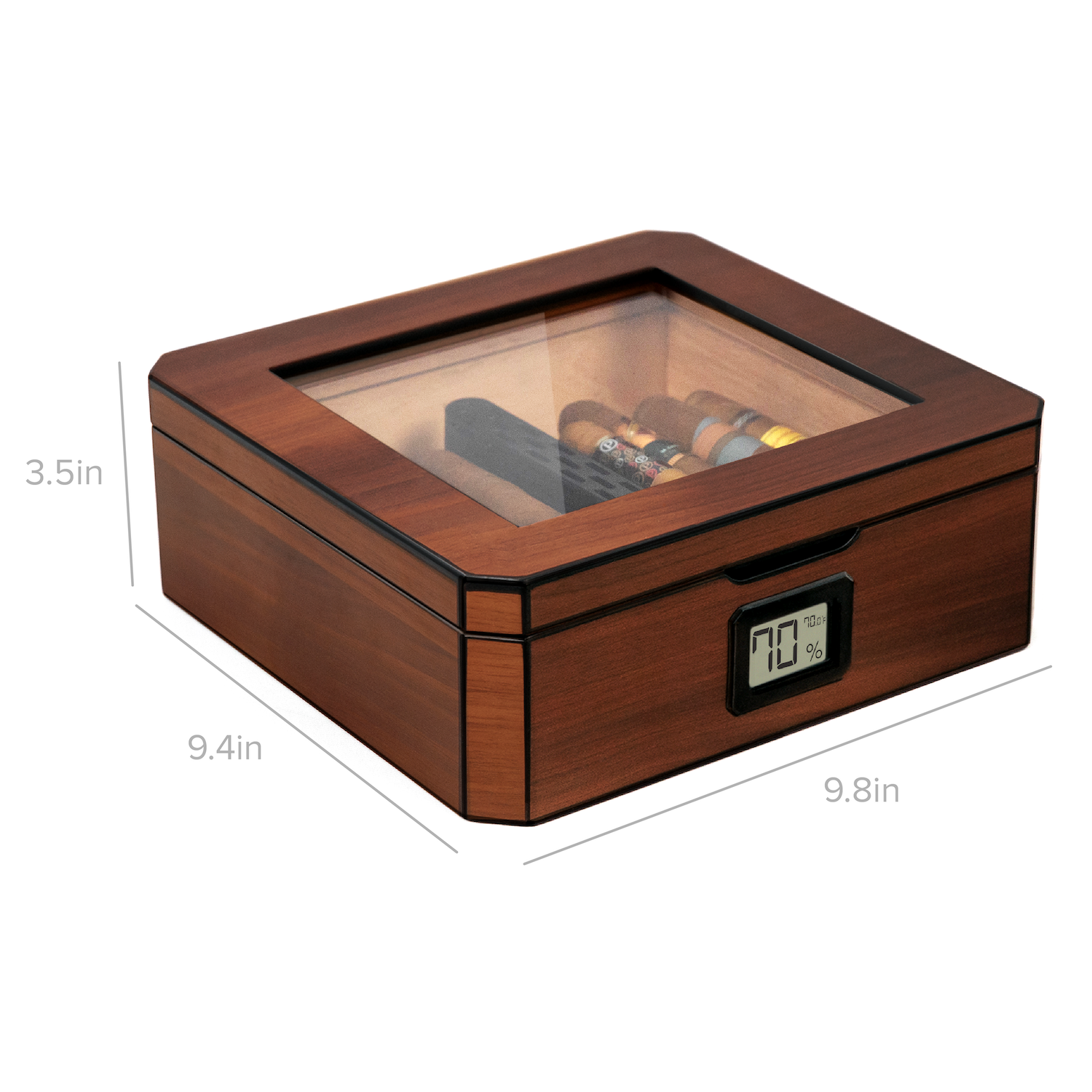 Case Elegance – Großhandel Humidor/Zigarrenzubehör – MAG Humidor mit Walnuss-Finish8