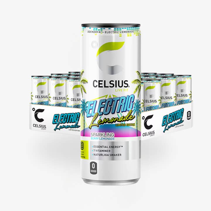 CELSIUS Limonade Électrique pack de 24 pour la vente par Nordic Refreshment