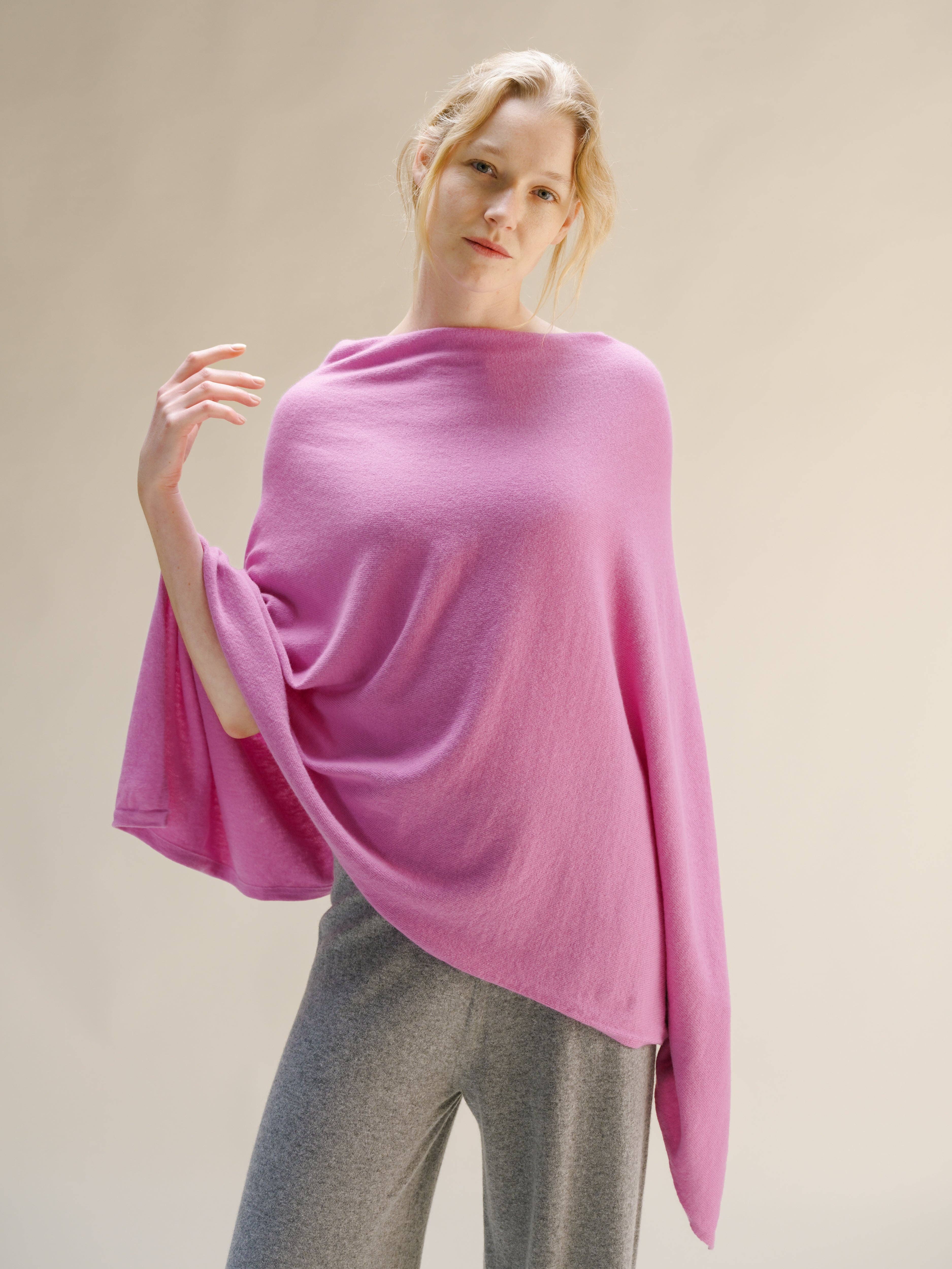 Lèmme - Wholesale Poncho - Women's - Cashmere Mix Asymmetric Poncho16