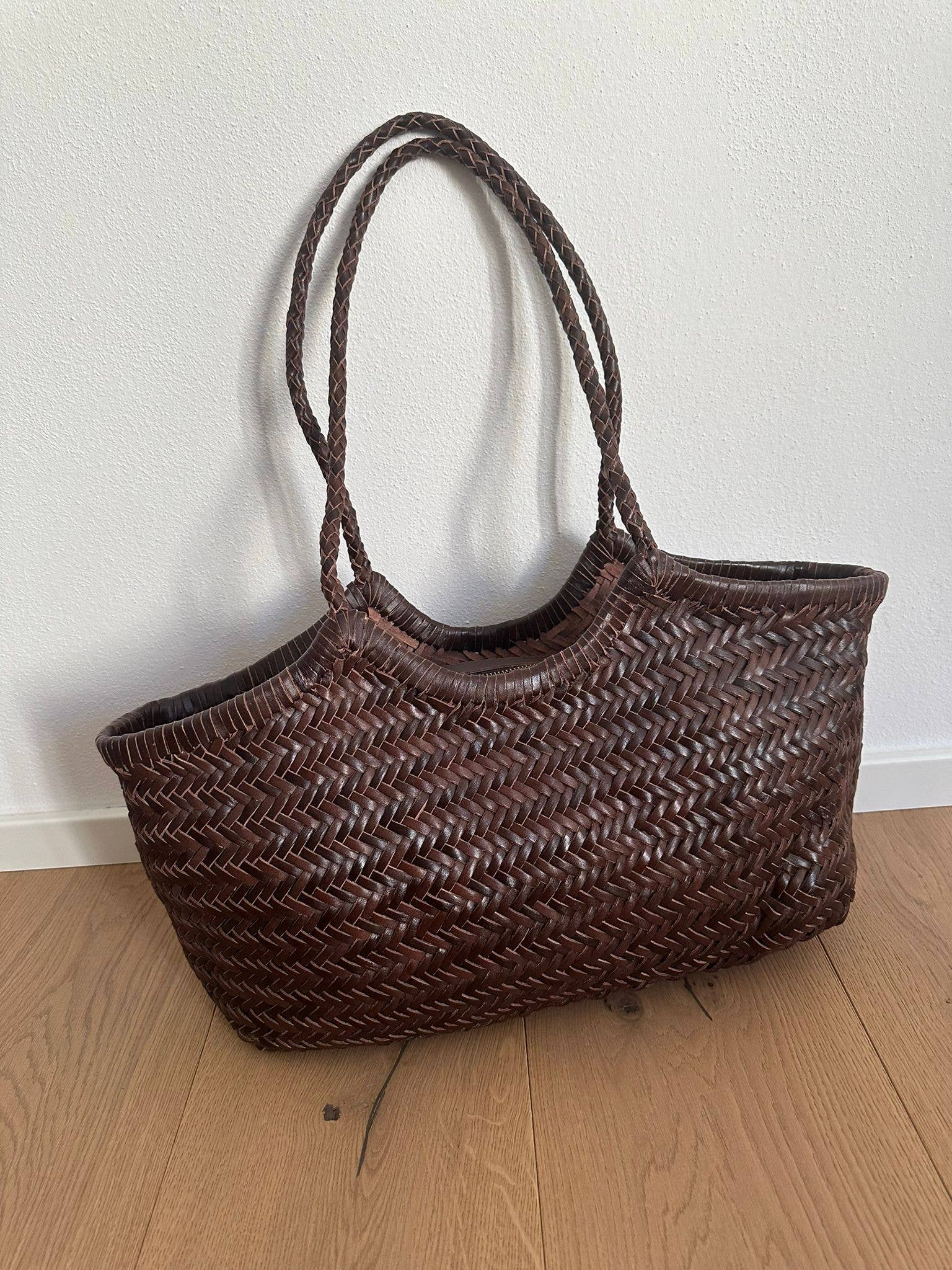 Zhade – Sacola - Mulher por atacado – DORA PREMIUM - grande entrançada à mão em pele genuína2