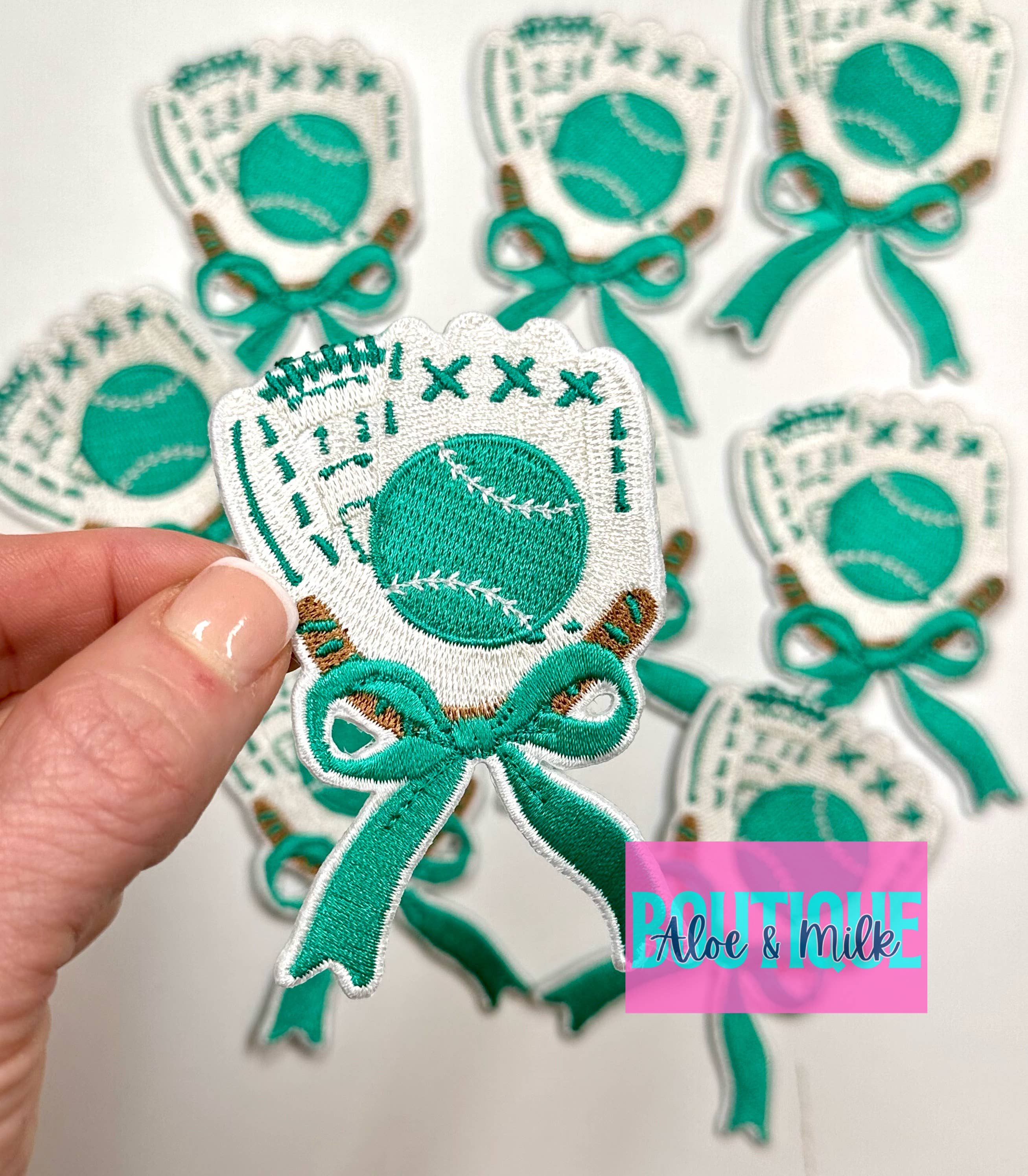 Aloe and Milk Boutique - Wholesale Hat Accessory - Women's - Baseball Glove patch, baseball mom, softball mom13