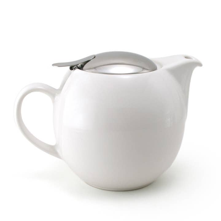 ZERO JAPAN USA - Wholesale Tea Pot - Bee House Round Ceramic Teapot 24oz - White