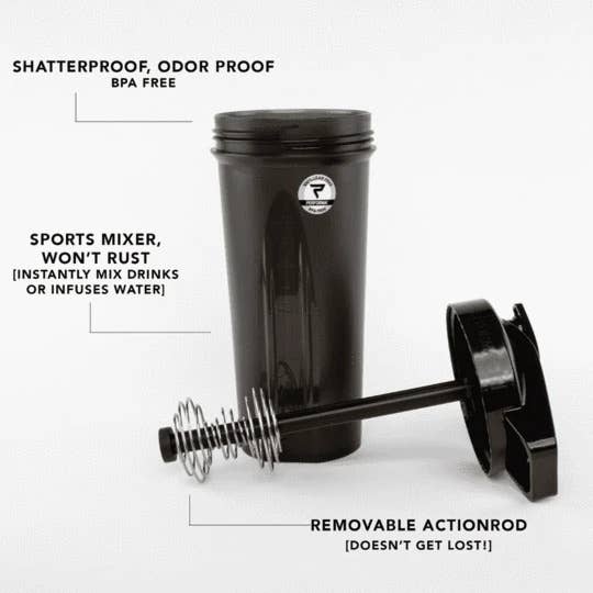 PerfectShaker - Wholesale Water Bottle - Activ Shaker, 48oz, Black5