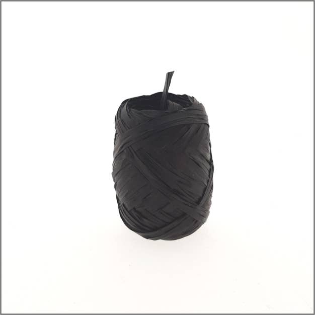 Mini Art Products - Wholesale Ribbon - Gift Wrapping - Raffia-Egg - Black - 20 Meter