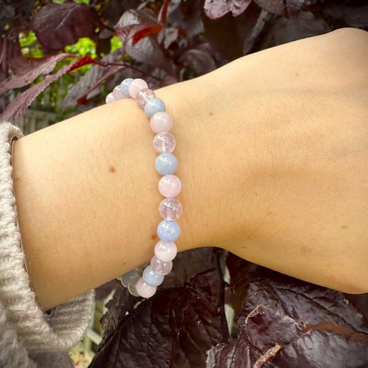 Wise Skies – Pulseira de missangas por atacado – Pulseiras de Pedras de Cristal com Miçangas de 6mm - Joias Naturais de Cura9