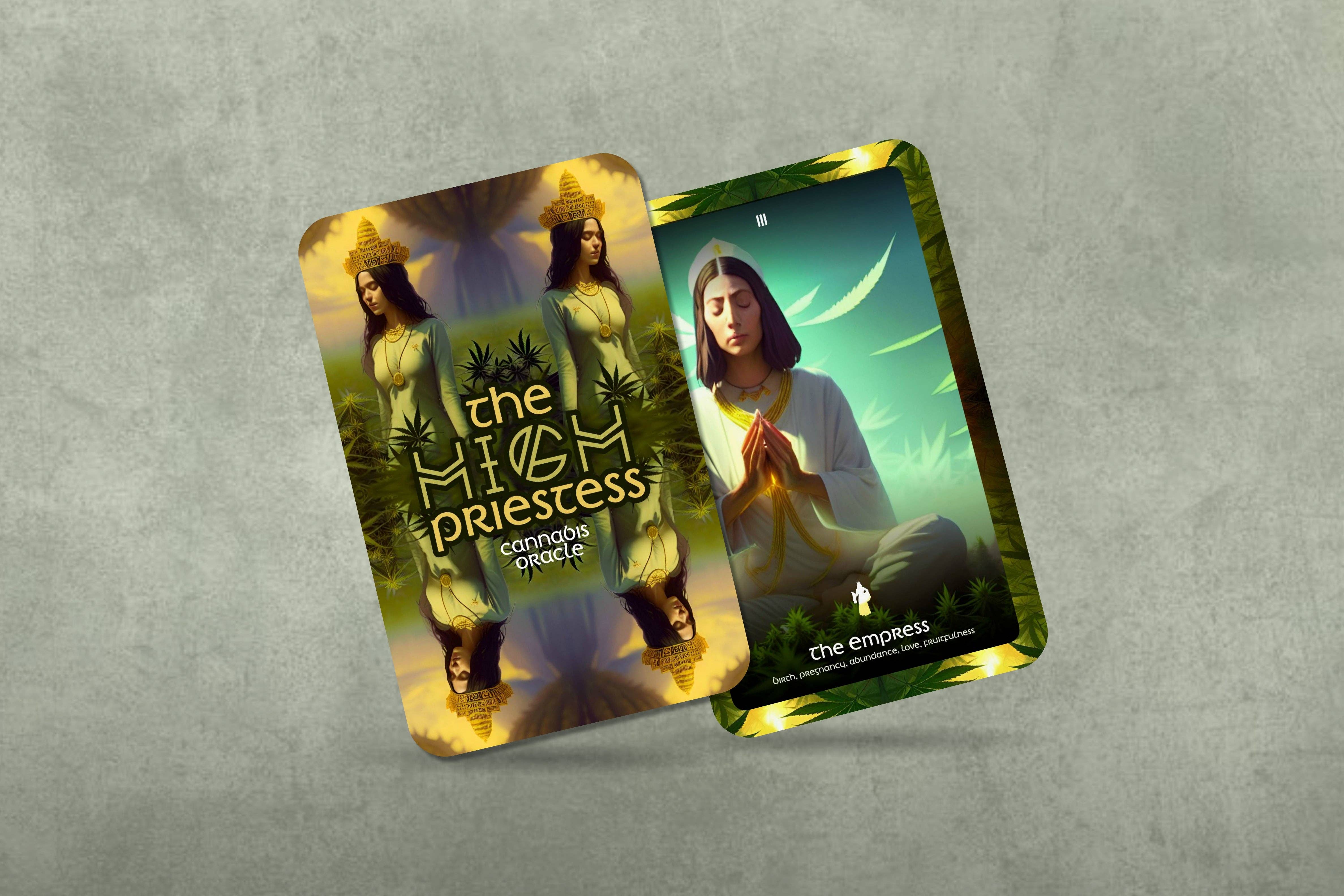 Ibiza Tarot USA – Cartas de tarô por atacado – A Sacerdotisa - Oráculo de Cannabis - Arcanos Maiores5